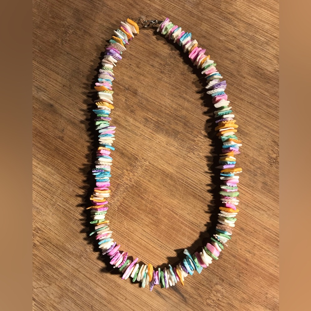 Multi-Colored Shell Bead Necklace